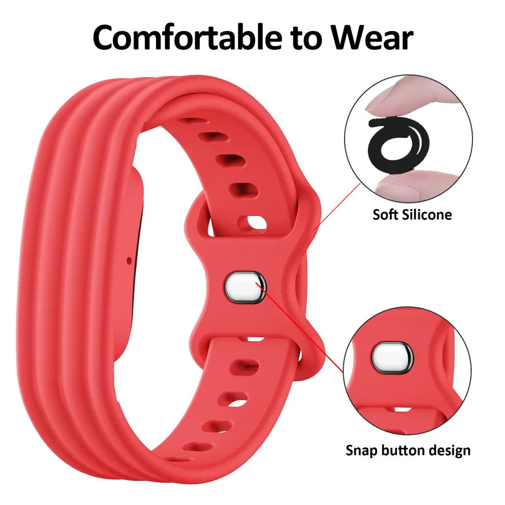 Silicone Sport Replacement Watch Band - Soft Solid Color Wristband Bracelet Accessory