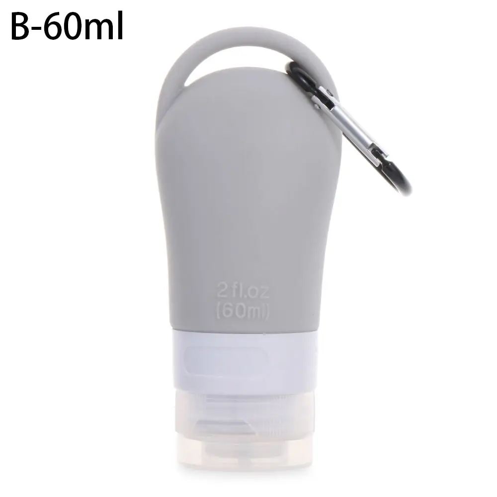 Refillable Silicone Travel Shampoo Squeeze Bottle with Hook