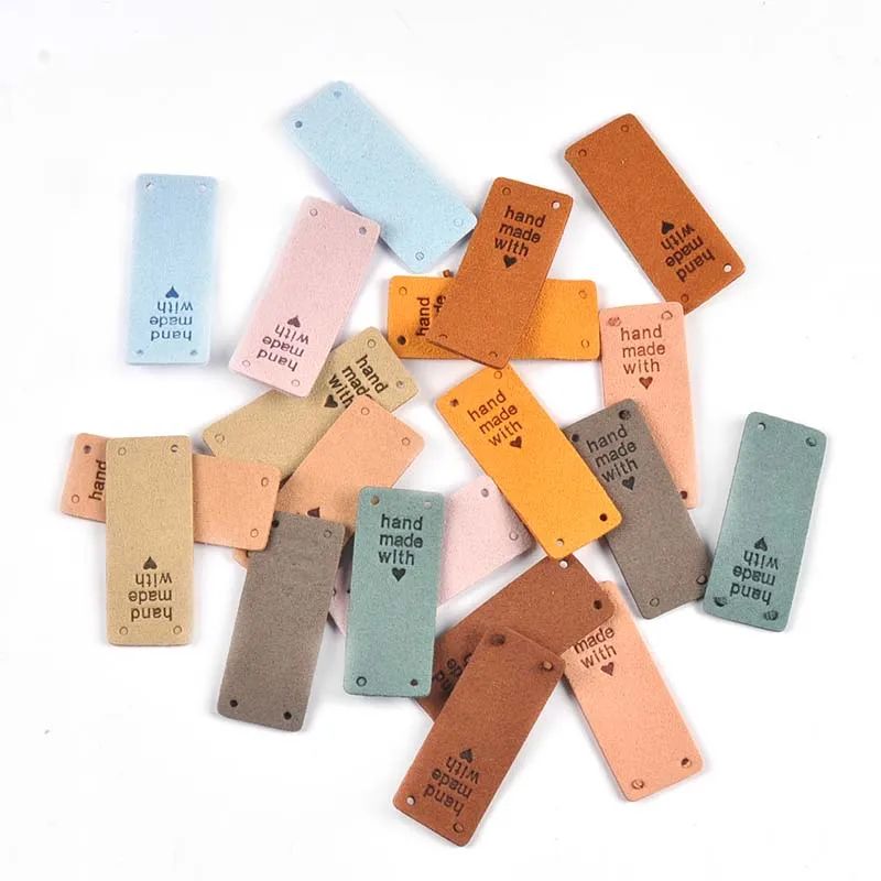 20 шт., рельефные этикетки для одежды, 20 х50 мм