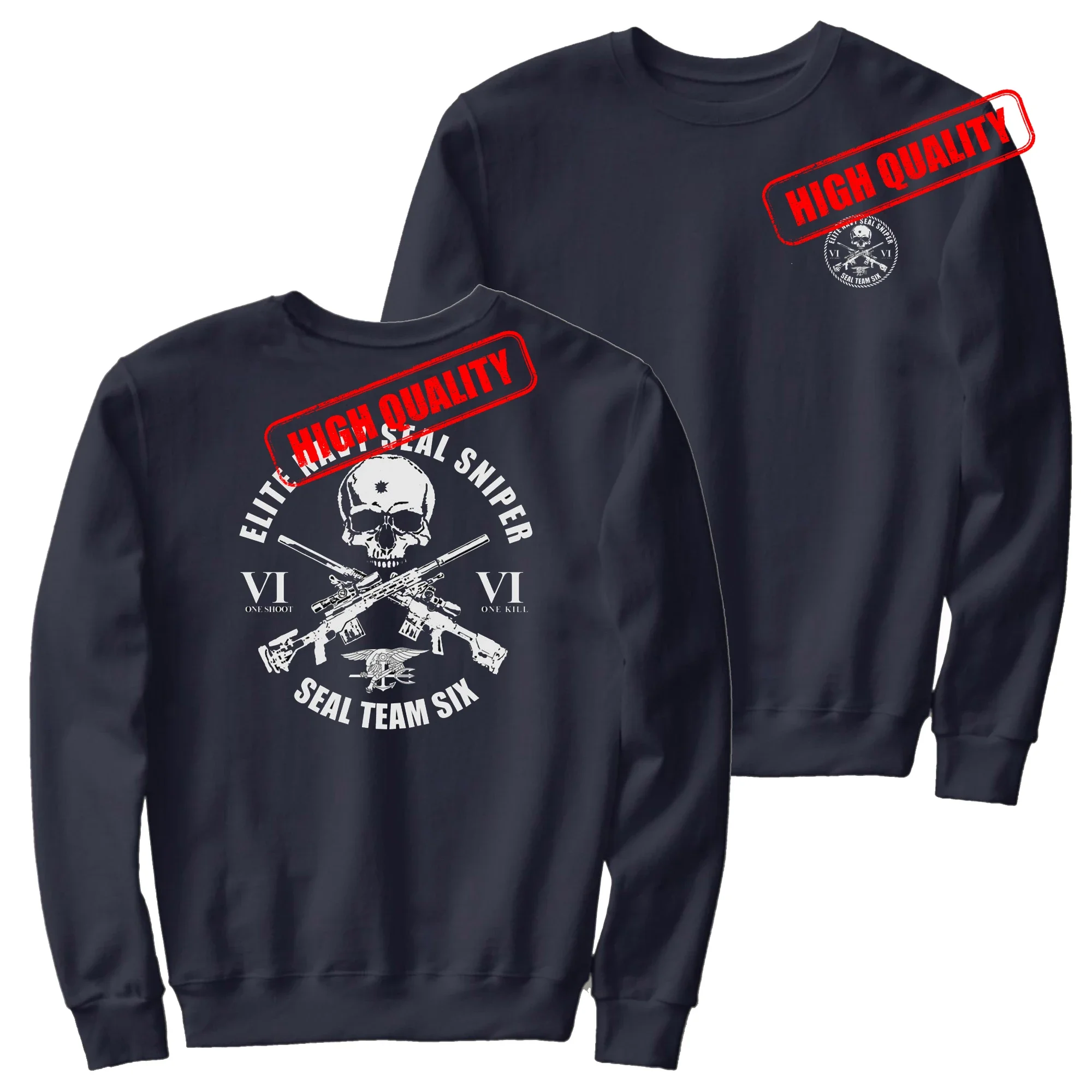 Naval SEALs Elite Seal Team Six Sniper Military Grunt Pullover Hoodie Cotton Casual Mens Sweatshirts Streetwear