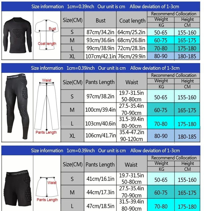 Rugby Soccer Goalkeeper Training Pants Men American Rugby Football Pads Jacket Shorts Workout Fitness Knee Guard Safety Trousers