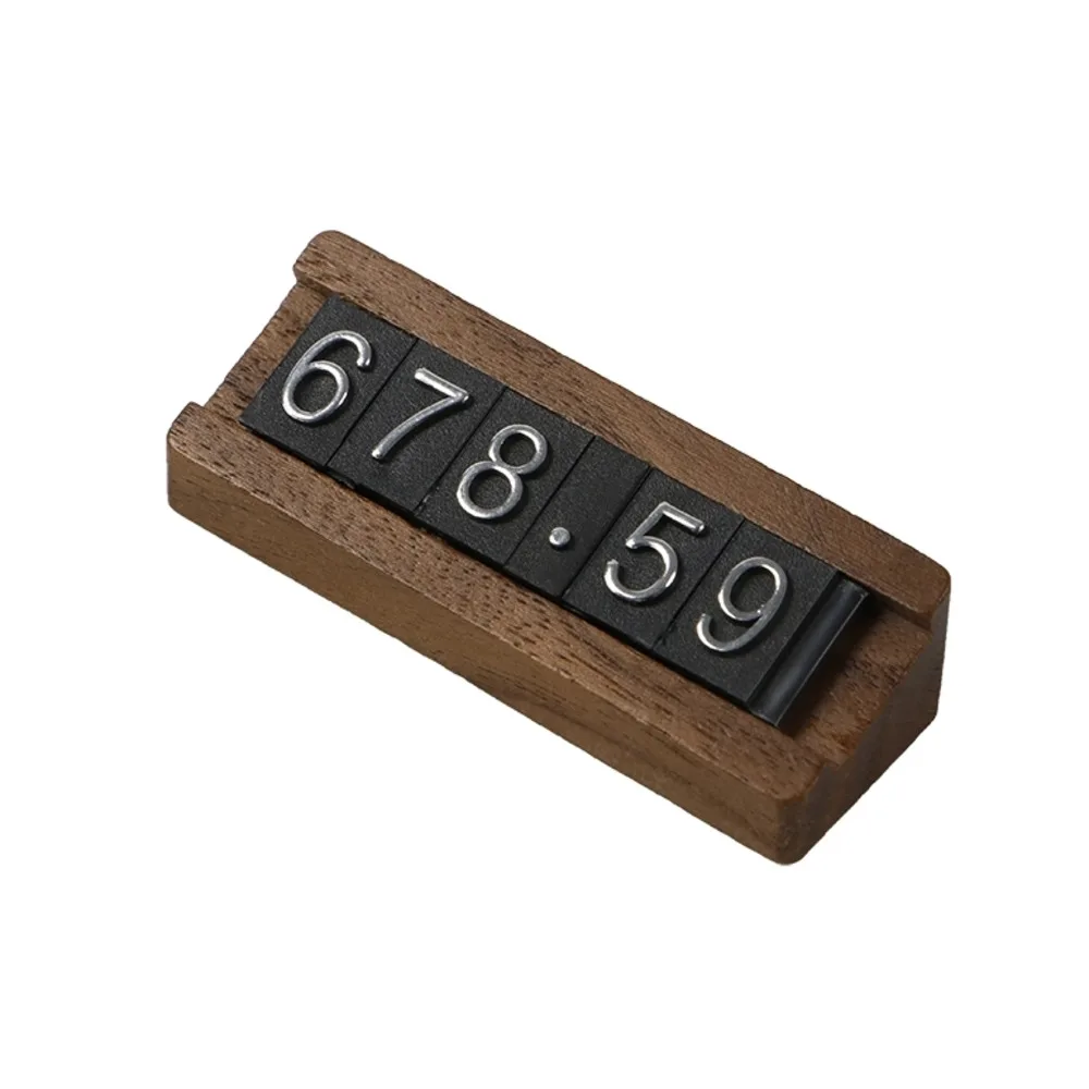 Wooden Base Wood Basic Frame Kit Adjustable Indicator Combined Cube Letter Price Tag Label Display price tag same adjustable number counter stand tag label for jewelry phone retail shop combined numberal cube sign