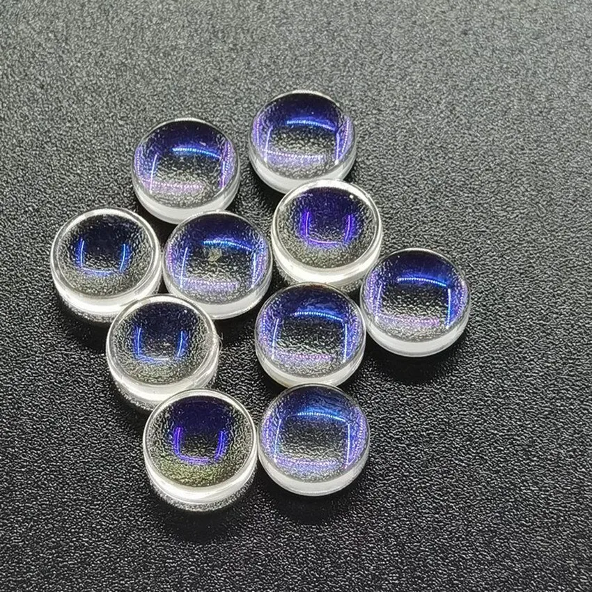 AR 코팅 비구면 평면 볼록 유리 레이저 렌즈, 직경 5mm 초점 거리 6.2mm, 8mm, 10mm, 2 개
