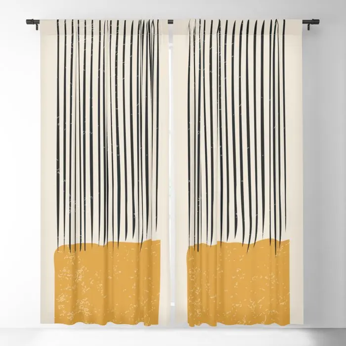 

Modern Minimalist Rothko with Lines Blackout Curtains 3D Print Window Curtains for Bedroom Living Room Decor Window Treatments