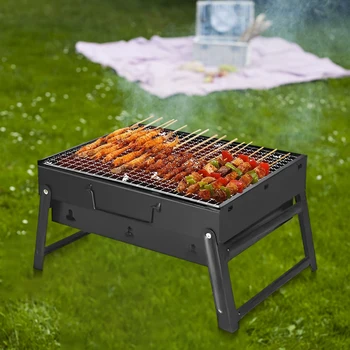 Stainless Steel Folding BBQ Charcoal Grill 1