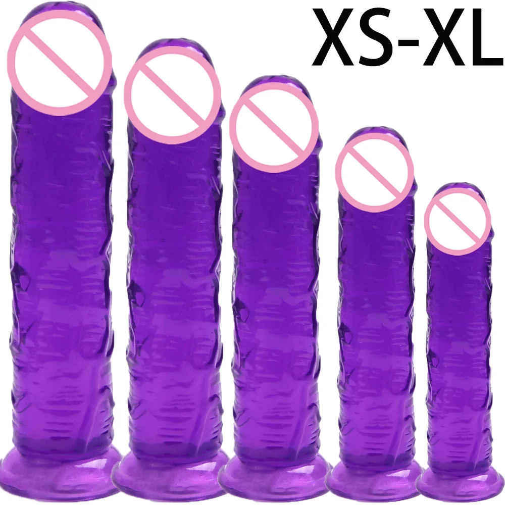 Dildo Adult Toys Erotic Soft Jelly Strong Suction Cup Anal Butt Plug Realistic Penis G-spot Orgasm Sex Toys For Woman Men