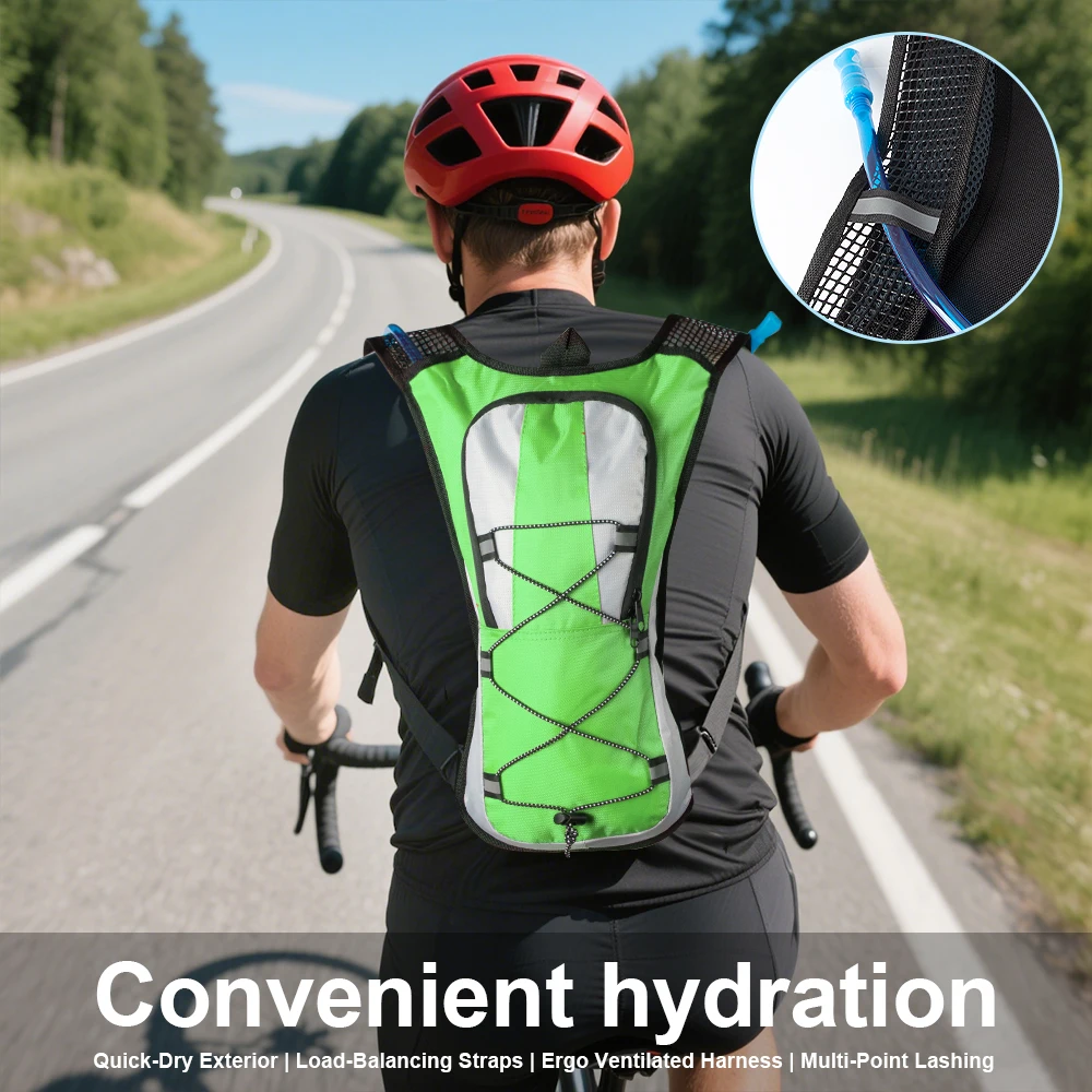 Hydration Backpack Hydration Pack with 2L Water Bladder, Lightweight Insulation Water Backpack for CyclingHiking,RunningClimbing