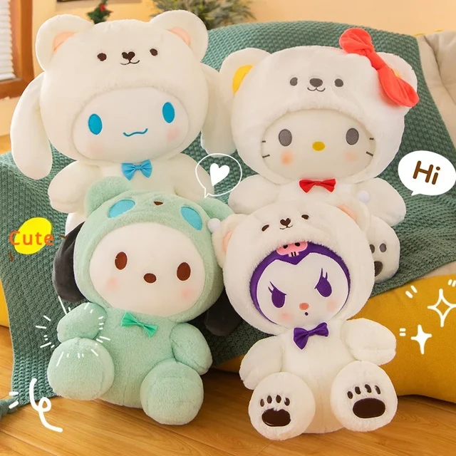 Originality Sanrio Plushies Hello Kitty Cinnamonroll Kuromi Pochacco  Stuffed Plush Doll Cos Bear Cute Toy Children Birthday Gift - AliExpress