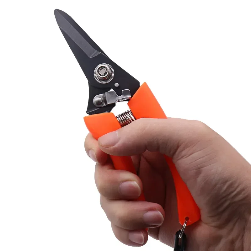 Stainless Steel Blade Tree Branch Repair Shear PVC Handle Clipper Gardens Blackening Pruning Scissor Hand Tools for Gardening 2
