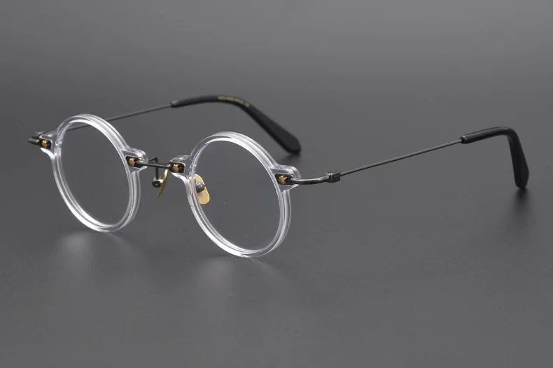 Cubojue Kleine Runde Lesebrille Männlichen Frauen Titan Brillen Rahmen Männer Weibliche Anti Reflexion 0 + 150 200 250 Brille – Detail 6