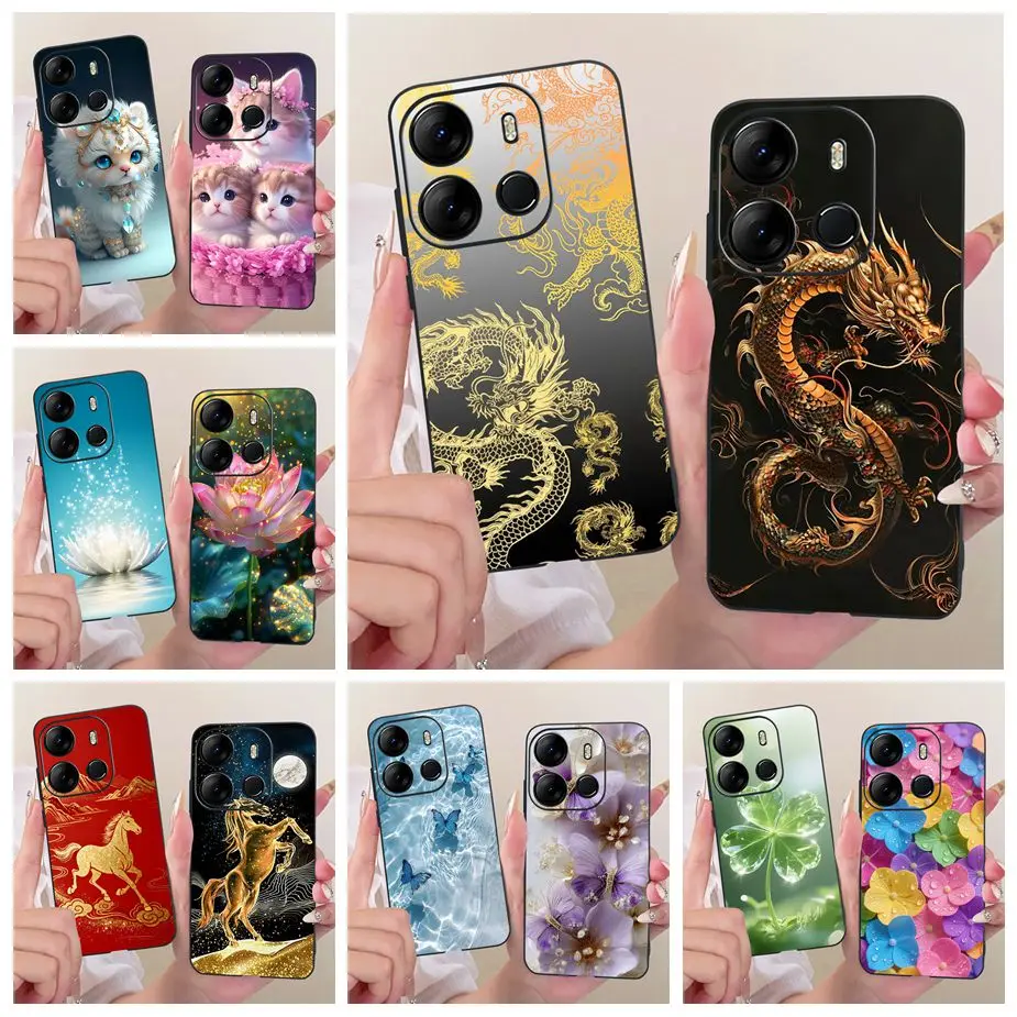 Cool Dragon Painted Soft Silicone Phone Case - Enhanced Protection Back Cover Bags