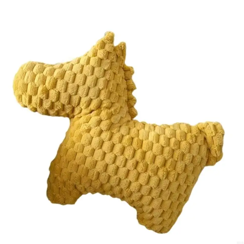 Festliches pelziges Wurfkissen in Pferdeform, Stofftierkissen zum Umarmen, Kinderzimmer, Sofa-Dekoration und als Geschenk, B03E – Detail 8