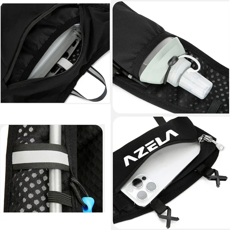 Outdoor Trail Running Ultralight Backpack Hydration Jogging Vest Men Breathable Marathon Bicycle Bag Water Bottle 250ML/1.5L 4