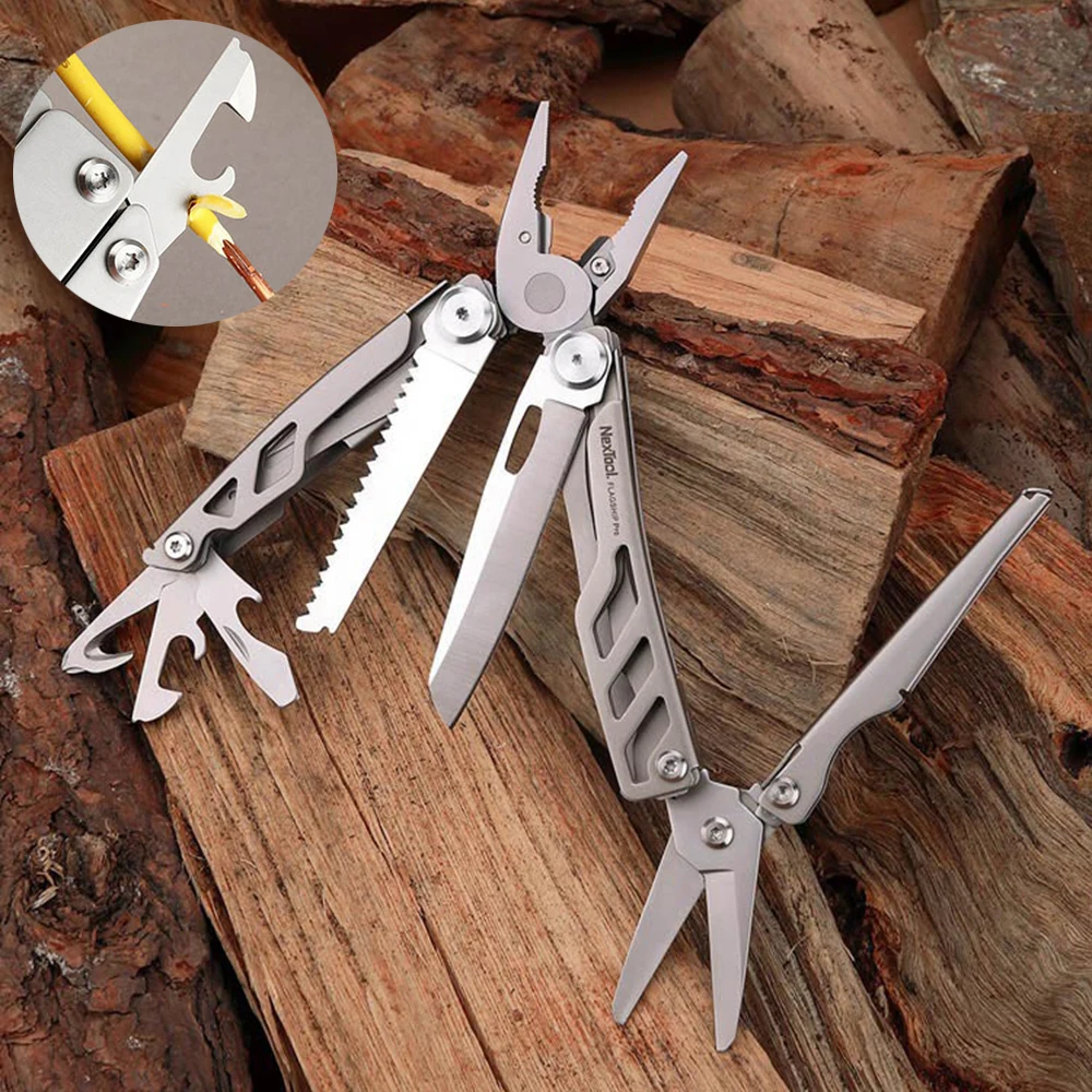 

Mini Multifunction Stainless Handles Pliers Scissors Screwdriver 16 In 1 Folding Knives Pocket Scissor Fishing EDC Survival Tool