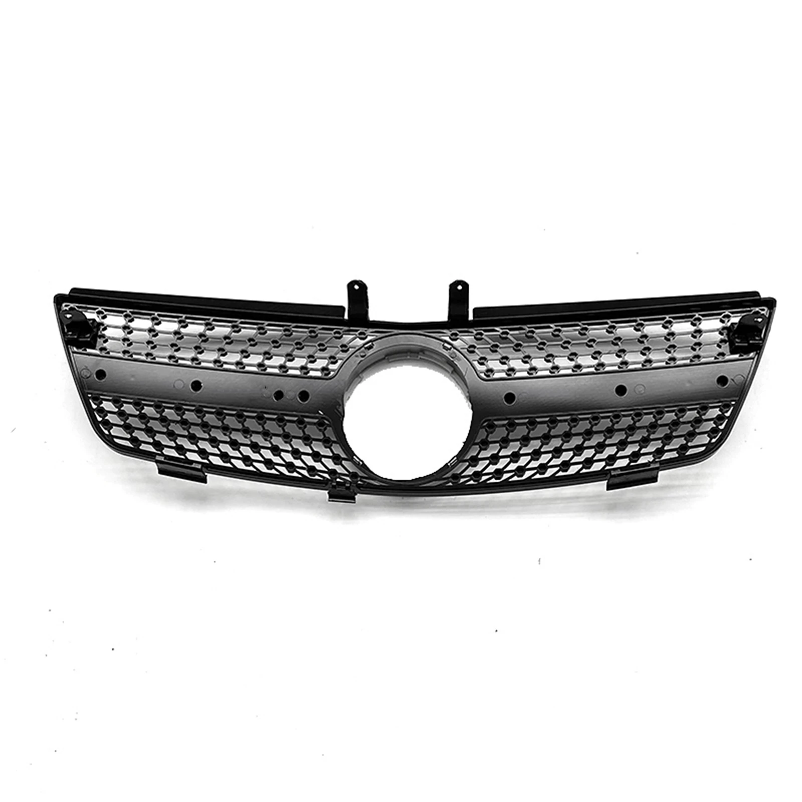 Calandre Avant de Voiture Noire/Argentée, Grille de Pare-Choc