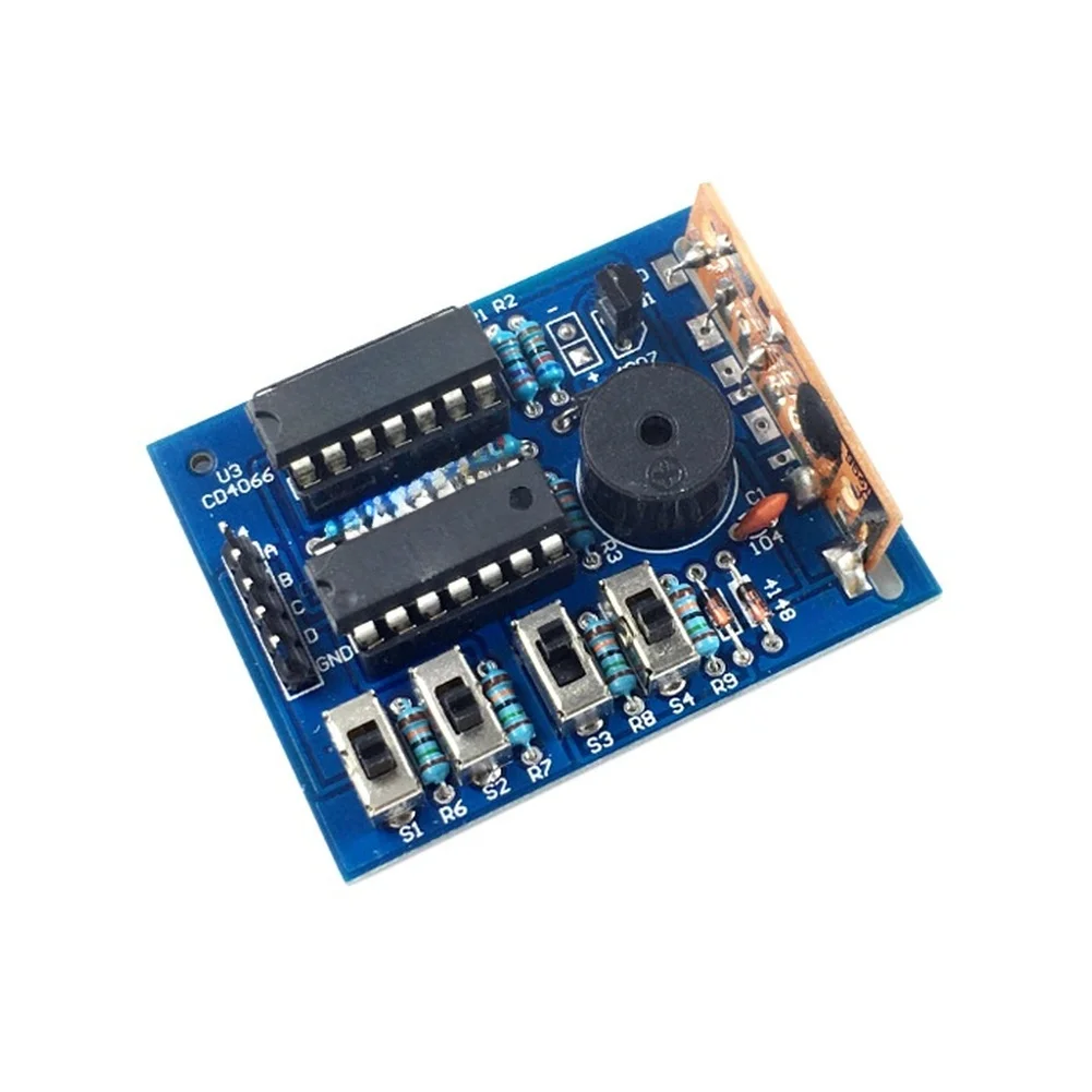 4.5V5V 작동 및 플라스틱 금속 구조를 갖춘 DIY 키트용 취미용자용 16음 효과 전자 모듈