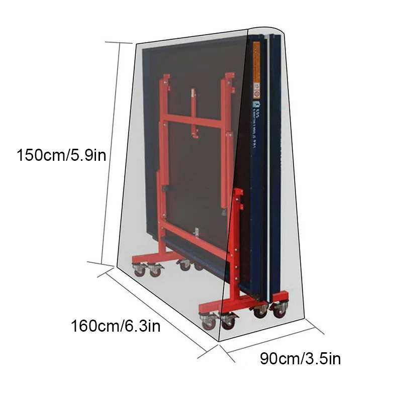 PingPong Table Cover Protection 300D Heavy Duty Waterproof Dust-proof Tennis Table Storage Cover Indoor Outdoor Furniture