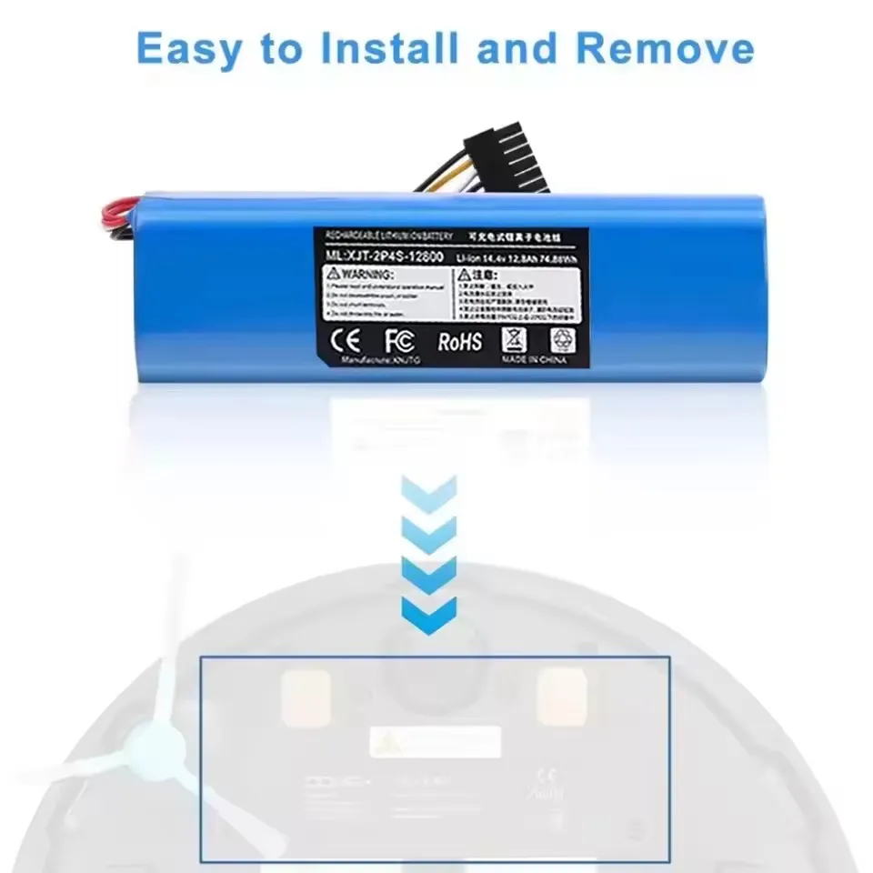 New upgrade 6500mAh Batterie de Remplacement pour Conga 5090, 6090, 6490y, 7090,5490 14.8V Li-ION Batterie Aspirateur Robot 6