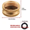Garden Hose Female End Cap, Brass Spigot Cap with Extra 12 Washers, 3/4 Inch, 4-Pack 3