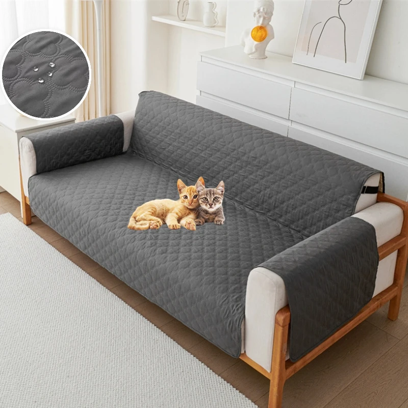 

Water Repellent Sofa Cover Non-Slip Sofa Armchair Slipcovers Solid Color Pet Dog Cat Kids Couch Mat Living Room Furniture Covers