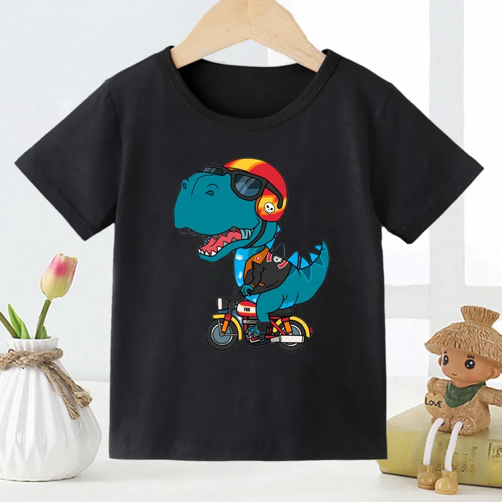 thumbnail image 1 of Dinosaur Kids T Shirt Hot Selling Fashion Cartoon Dinosaur Print Children's T-shirt Short-sleeved Base Shirt Stranger Things Tee, 1 of 5