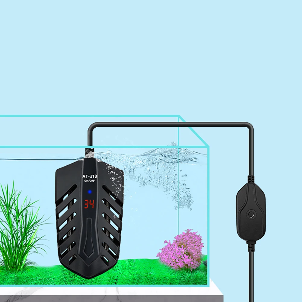 

Aquarium Heater Rapid Heating Adjustable Temperature Controller Thermostat Variable Frequency Heating for Fish Tank Turtle Tank