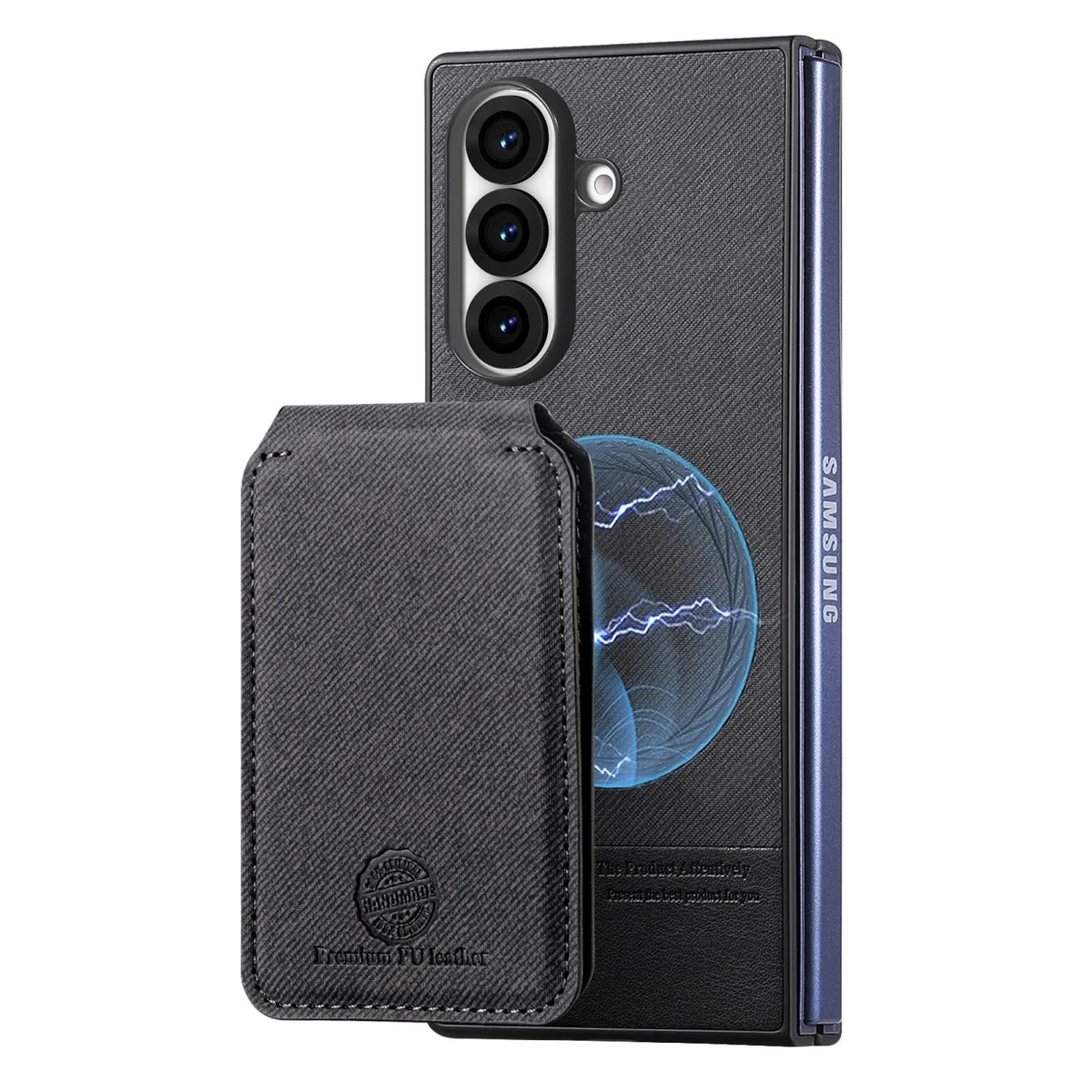 2-in-1 Magnetic Wallet Phone Case with Card Holder and Luxury Leather Cover