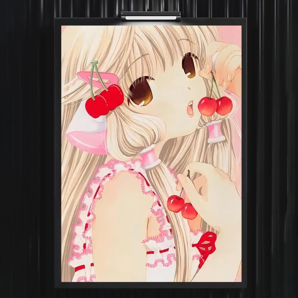 Cartoon-C-Chobits Niedliches Poster für Zuhause, Wohnzimmer, Schlafzimmer, Bar, Flur, klebrige Wandkunst, Druck, wasserfest, ästhetische Dekoration – Detail 13