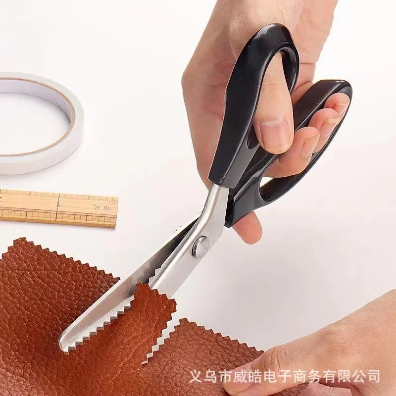 Zig Zag Sewing Cut Dressmaking Tailor Shear Scissor Leather Handicraft Fabric Upholstery Tool Textile DENIM DIY 2