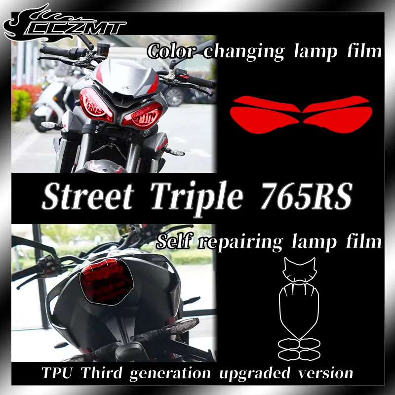 For TRIUMPH Street Triple 765RS accessory headlights tail lights transparent film instrument film modification replacement car relay for fog lights for stereo part 1pcs dc 12v 40a automotive 4 pin spst accessory high quality