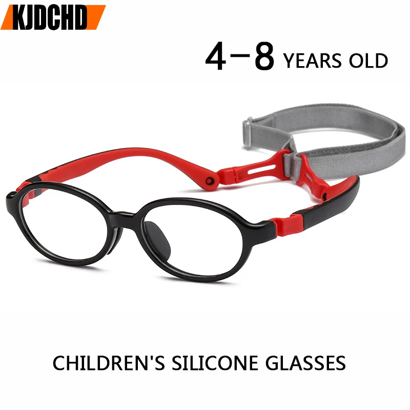 【New release】 Kids Oval Silicone Flexible TR90 Glasses Frame For Boy Girl Ultralight Optical eyeglass frames for children For 4-8 Years Old