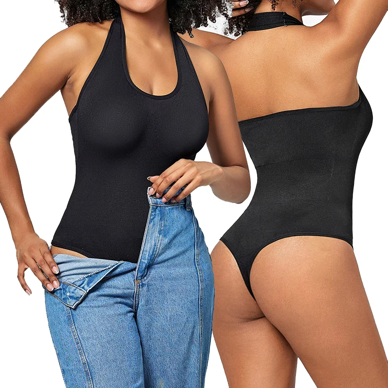 

Halter Neck Shapewear Bodysuits for Women Tummy Control Butt Lifter Corset Slimming Waist Trainer Underwear