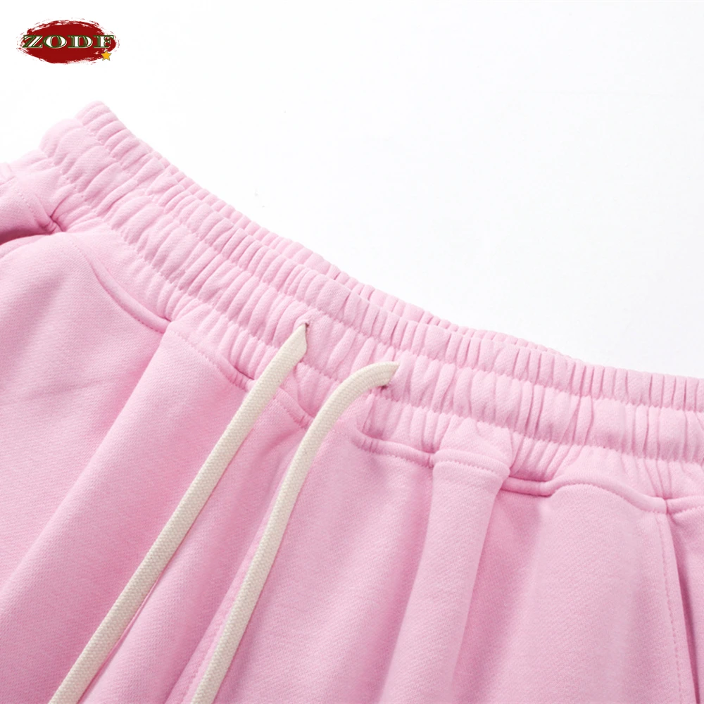 ZODF 남녀공용 루즈 스프레이 염색 반바지, 브랜드 하의, 360gsm, 2024 용수철 여름, HY0767