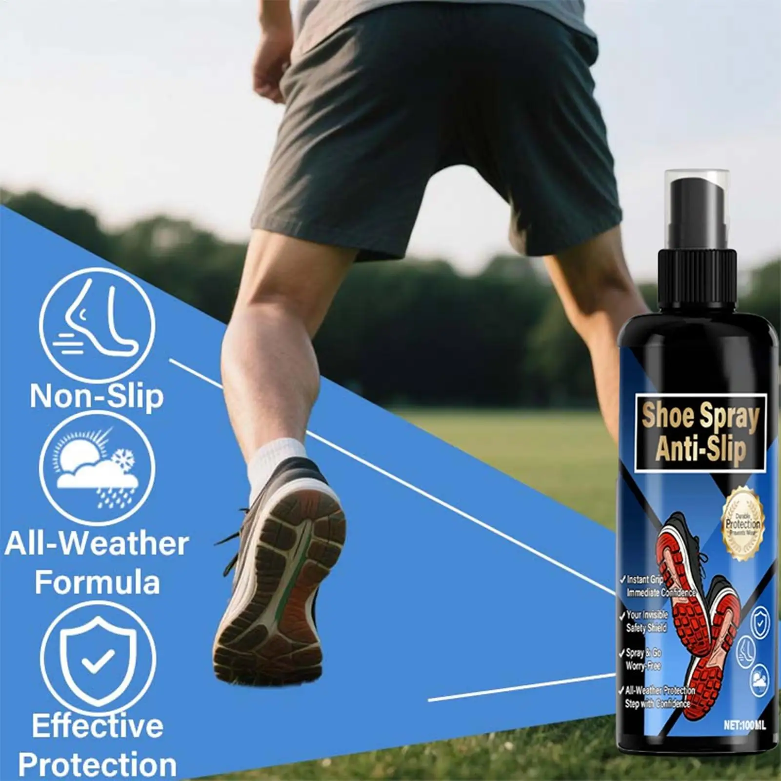 Anti-Slip Shoe Grip Spray - 100ml Sports Traction Enhancer