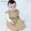 Baby Sleeping Bag Newborn Swaddle Sleeveless Sleep Sack Summer Thin Premium Muslin Cotton Soft 2-Ways Zipper Easy Diaper Changes 3