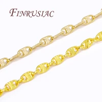 18K Gold Plated Chain For Jewelry Making,DIY Necklaces Bracelets Accessories,Bulk Chains Wholesale,Metal Chains