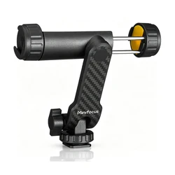 Universal Smartphone Tripod Adapter with Cold Shoe and Adjustable Rotation - No plug (Tripod Phone Mount)
