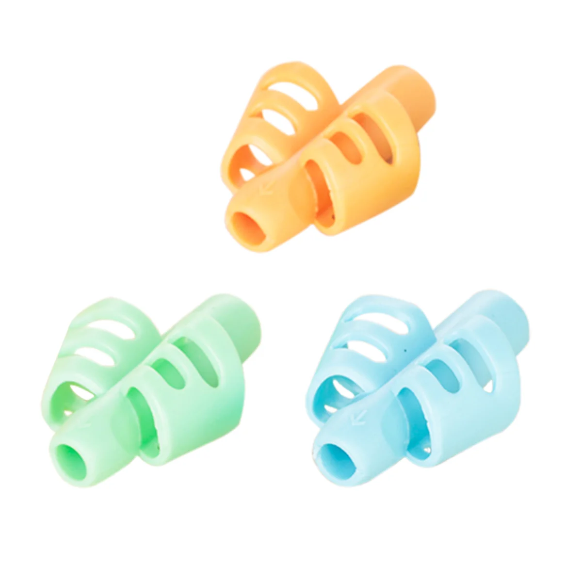 

3pcs Pencil Holder Writing Aid Grip Writing Posture Correction Device for Preschoolers Kindergarten Toddler Kids (Blue, Orange,