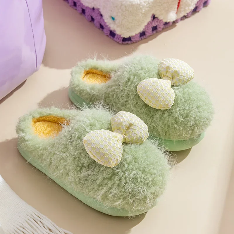 Cotton slippers ladies indoor warm floor slippers cute non-slip cotton slippers thick bottom girlfriends  shoes wholesale 2023