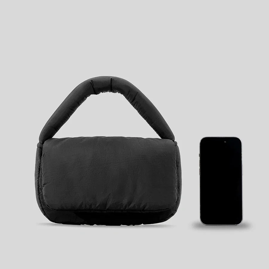 Casual Padded Women Handbags Small Puffer Bag Nylon Down Cotton Chains Shoulder Crossbody Bag Mini Female Flap Purses 2024