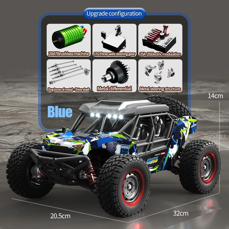 JJRC RC Car 70km/h Or 50km/h 4WD 1/16 Waterproof Off Road Brushless Remote Control Truck Electric High Speed Drift Car Toys 2