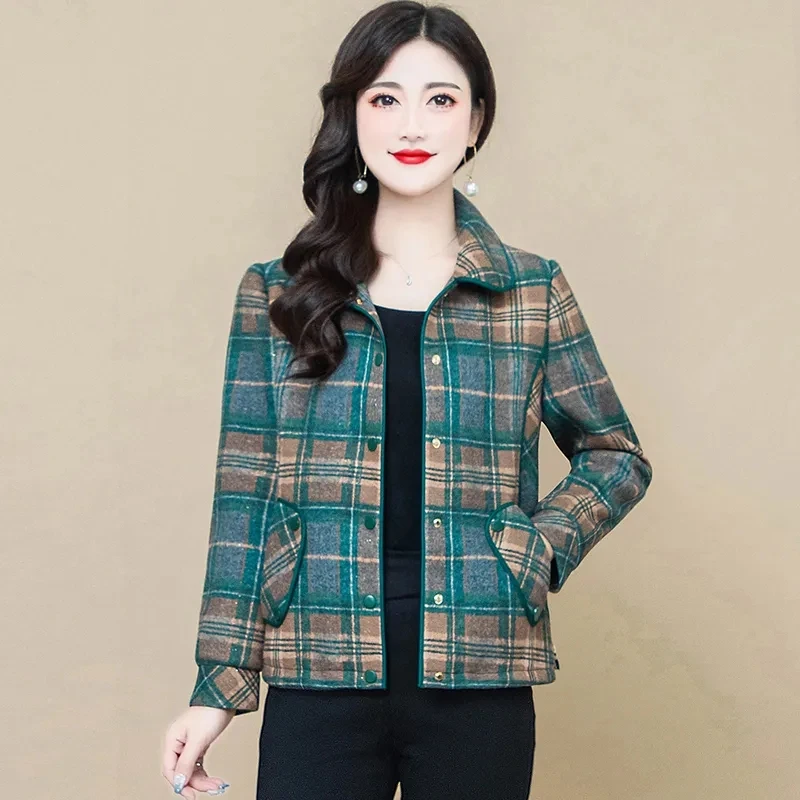 High-end Plaid Coat Women's New Explosions In Spring And Autumn Relaxed And Casual Temperament Fashion Mother's Wild Slim Top