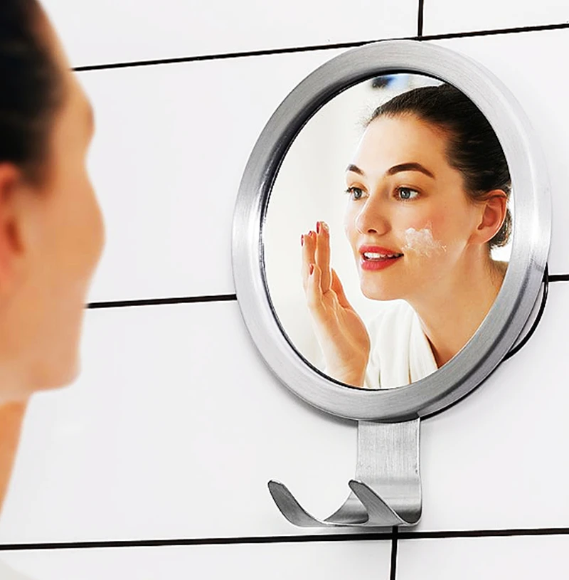 Fogless Bath Mirror Round Anti fog Hanging Shower Shaving Mirrors