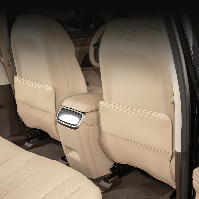 For SERES 7 AITO M7 Car Seat Back Storage Bag Rear Leather Backrest Anti-kick Pad Interior protection decoration