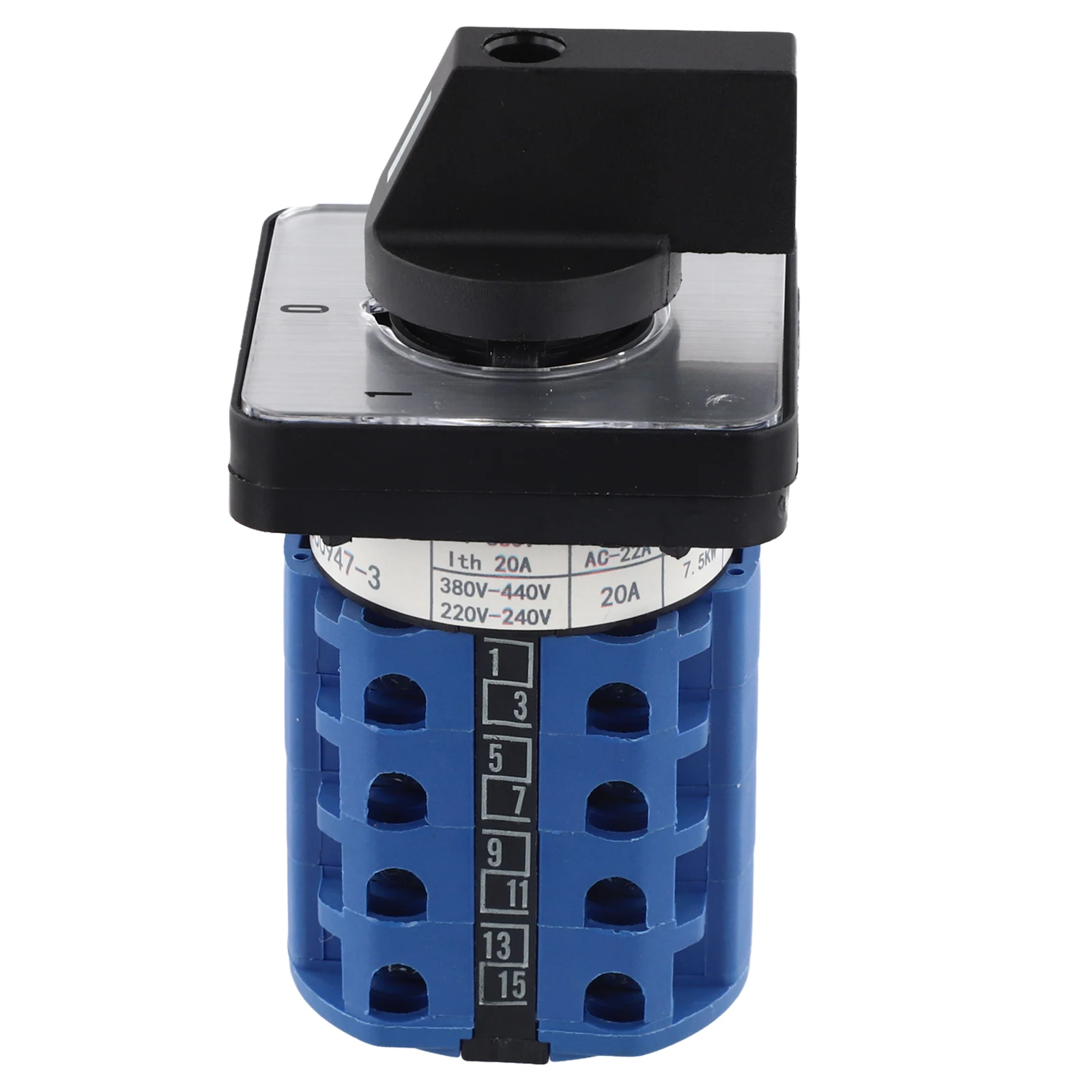 회전 스위치 660V 20암페어 캠 전환 3단계 4극 16단자 섬유 장비 및 전력 장치 응용용