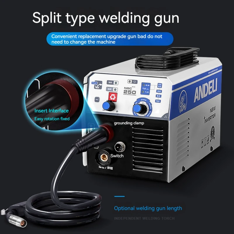 Household Welding Machine Semi-automatic Welding Machine Gas Free Flux Core Wire Inverter 1KG Capacity Welder 220V