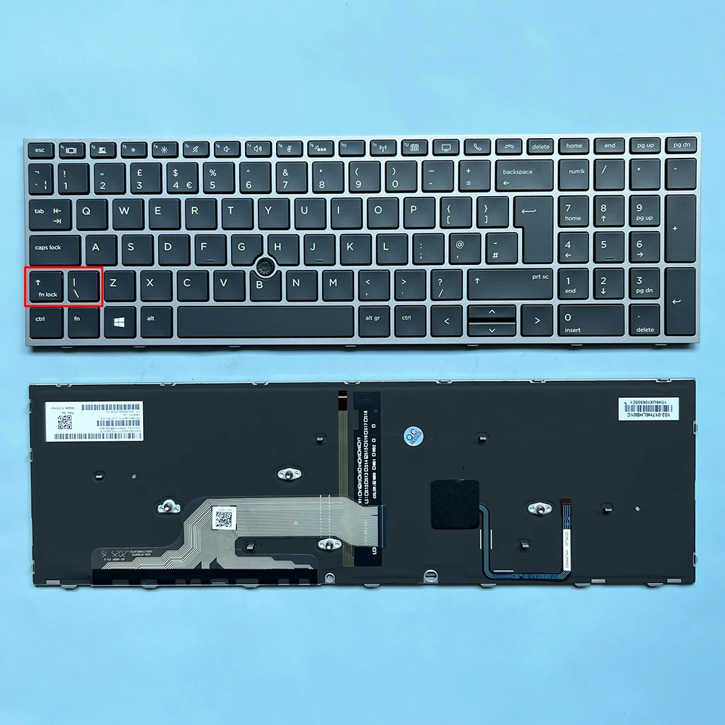 Tastiera Zbook 15 G5 Uk Per Hp Zbook 15 G5 Zbook 17 G5 Con Cornice Retroilluminata L12765-032 Muslimah