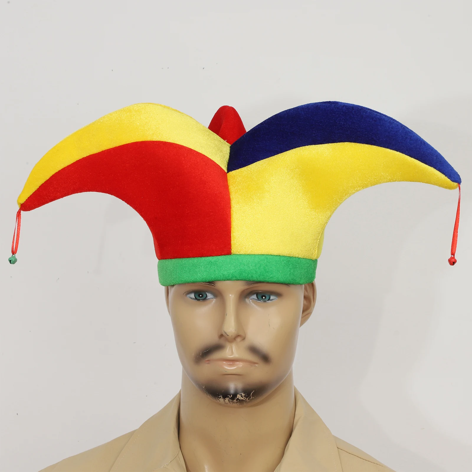 Halloween Cosplay Clown Hat Unisex Funny Clown Hat Cap with Bells