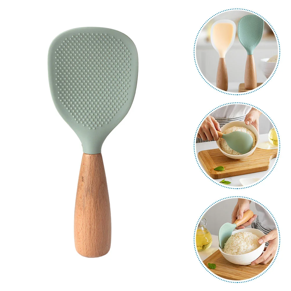

Korean Spoon Silicone Rice Supply Kitchen Upright Accessories Paddle Household Scooper