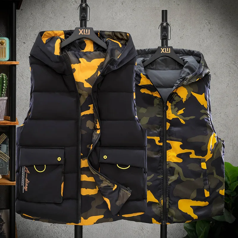 

Men wear double-sided waistcoat waistcoat slim body warm vest